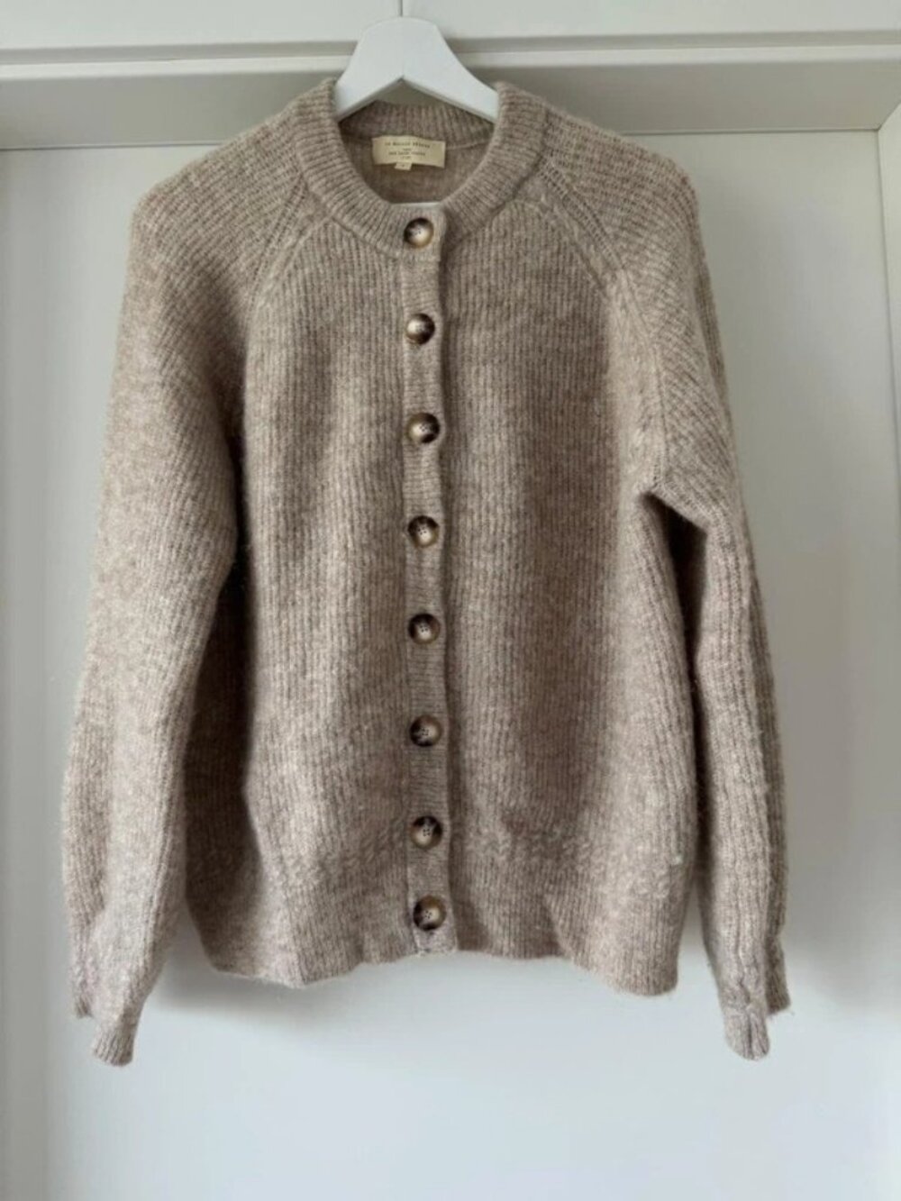 Sezane Othello Beige Heather Cardigan L